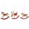 Hanger Set9 Deers And Horses Rood 6xh7cm  Hout 