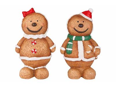 Figure Cookie  2ass Brun 11x7xh19cm Gres 