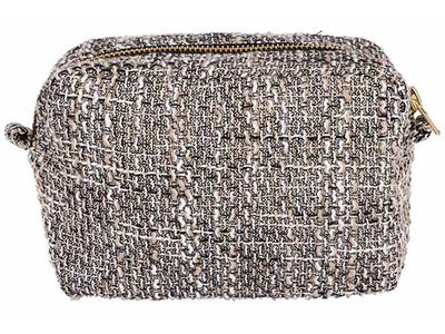 Make-up Bag Beige Noir 20x9xh14cm Textil E
