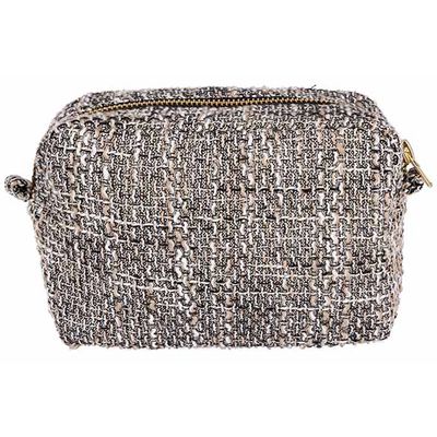 Make-up Bag Beige Noir 20x9xh14cm Textil E 