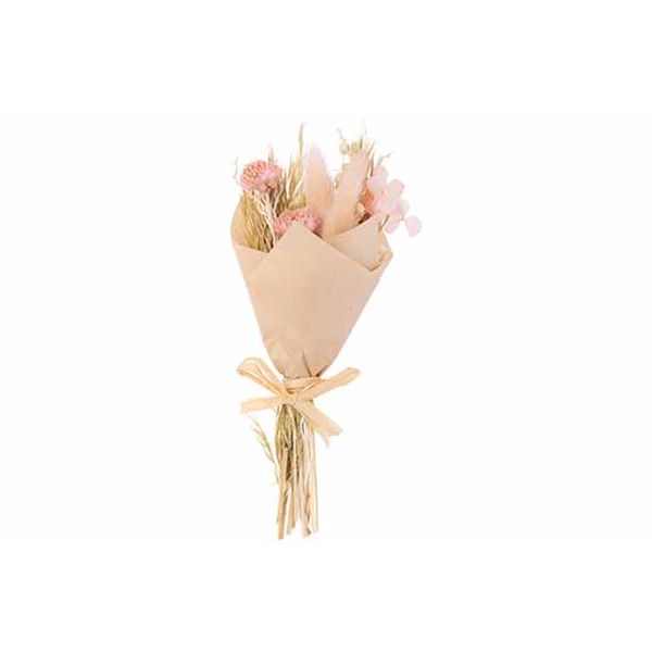 Boeket Dried Flowers Mini Roze 11x2xh20c M 