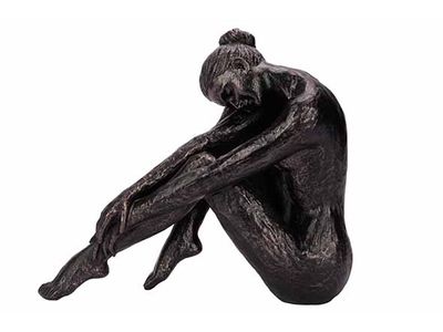 Beeld Zwart 28x12xh23cm Resin 