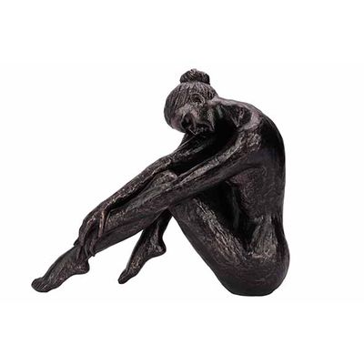 Statue Noir 28x12xh23cm Resine   Cosy @ Home