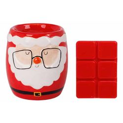 Cosy @ Home Wax Melt Giftset Santa Berry Rood 8x8xh9 Cm Keramiek 