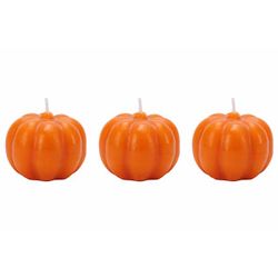 Cosy @ Home Kaars Set3 Pumpkin Oranje 6x6xh5cm  