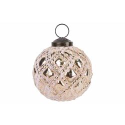 Kerstbal Rose Goud D8cm Glas  