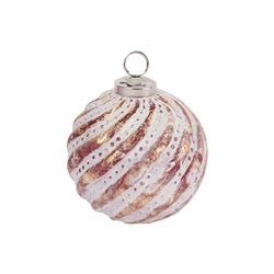 Kerstbal Antique Gold Creme D10cm Glas  