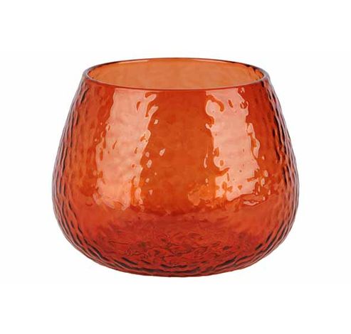 Bougeoir Hammered Orange 10x10xh7,5cm Ve Rre  Cosy @ Home