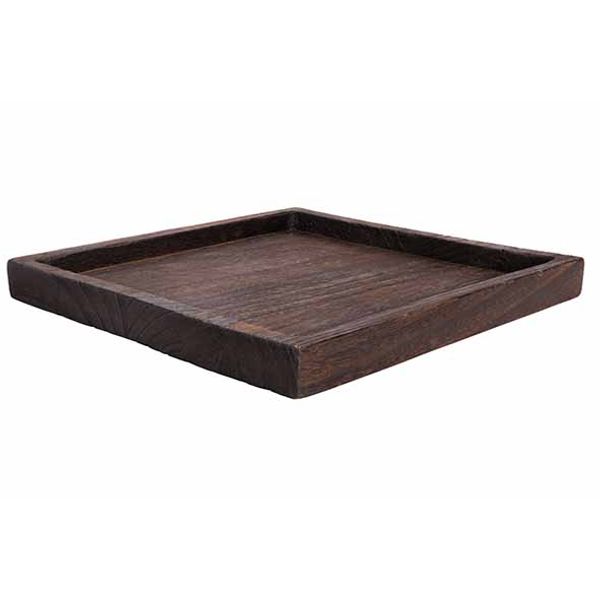 Cosy @ Home Schaal Zwart 30x30xh3cm Vierkant Hout 