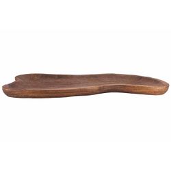 Schaal Zwart 39x18xh2cm Organisch Hout  