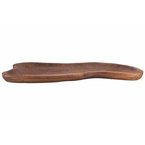 Schaal Zwart 39x18xh2cm Organisch Hout  