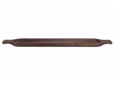Schaal Zwart 74x12xh3cm Ovaal Hout 