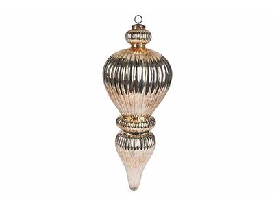 Hanger Tol Antique Goud 22x22xh51cm Glas 