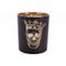 Theelichthouder Skull Zwart Goud 7x7xh8c M Glas 