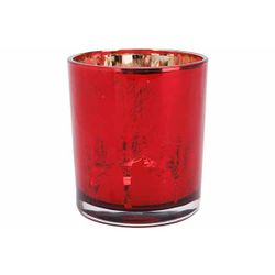 Cosy @ Home Theelichthouder Trees Rood 7x7xh8cm Glas  