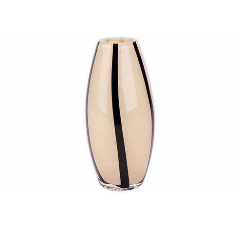 Vase Black Stripe Creme 11x11xh24cm Rond  Verre  Cosy @ Home