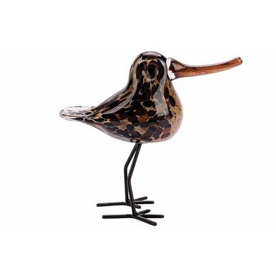 Oiseau Brun 18x9xh16cm Verre   Cosy @ Home