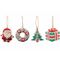 Hanger Set12 Tree Sant Gift Wreath Rood Groen 17x17xh2cm Hout 