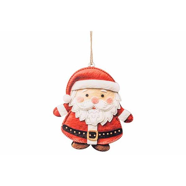 Hanger Santa Rood Wit 11x13xh,3cm Hout  