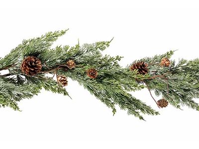 Guirlande Pine Vert 8x8xh183cm Plastic 