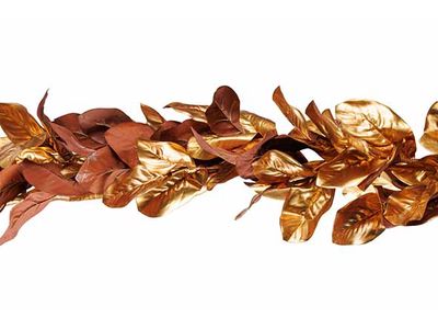 Guirlande Leaves Dore 10x10xh183cm Plast Ic