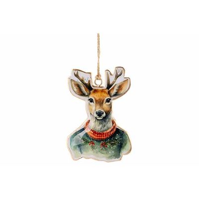 Hanger Vintage Deer Bruin 7x,5xh10cm Ijz Er  Cosy @ Home