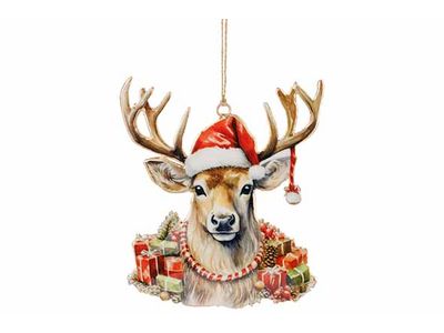 Hanger Vintage Deer Bruin 12x,5xh15cm Ij Zer