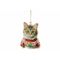 Hanger Vintage Cat Rood Wit 8x1xh10cm Ij Zer 