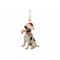 Hanger Vintage Dog Rood Wit 6x,5xh10cm I Jzer 