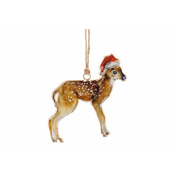 Hanger Vintage Deer Bruin 10x,5xh9cm Ijz Er 