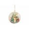 Hanger Vintage Santa Ball Creme 10x1xh10 Cm Ijzer 