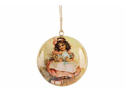 Hanger Vintage Girl Ball Creme 10x1xh10c M Ijzer