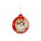 Hanger Vintage Santa Ball Rood 12x1,5xh1 4cm Ijzer 