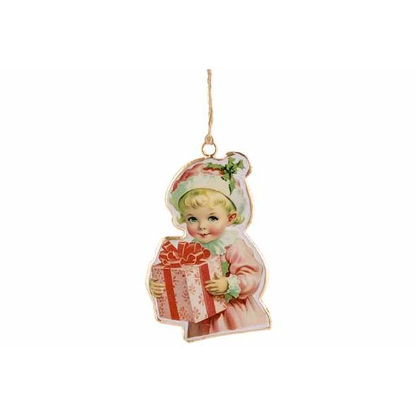 Hanger Vintage Child Roze 7x,5xh11cm Ijz Er 