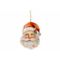 Hanger Vintage Santahead Rood Wit 11x1xh 16cm Ijzer 