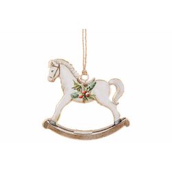 Cosy @ Home Suspension Vintage Rocking Horse Blanc 1 0x,5xh9cm Fer 