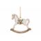 Hanger Vintage Rocking Horse Wit 10x,5xh 9cm Ijzer 