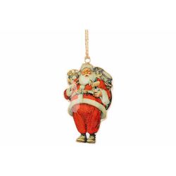 Hanger Vintage Santa Rood 8x1xh13cm Ijze R 