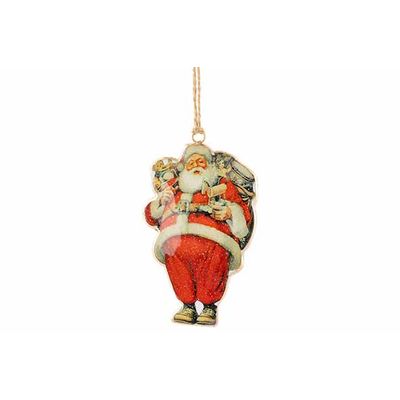 Hanger Vintage Santa Rood 8x1xh13cm Ijze R  Cosy @ Home