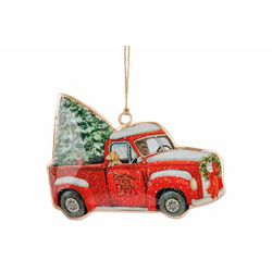 Hanger Vintage Car Rood 12x,5xh9cm Ijzer  