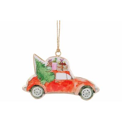 Hanger Vintage Car Rood 12x,5xh8cm Ijzer   Cosy @ Home