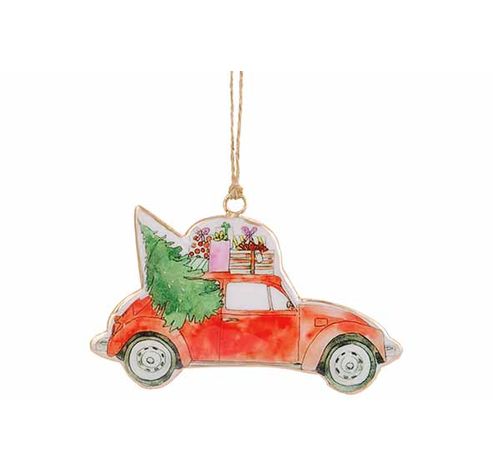 Hanger Vintage Car Rood 12x,5xh8cm Ijzer   Cosy @ Home