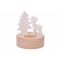 Theelichthouder Tree And Deer Wit 10x10x H12cm Rond Keramiek 