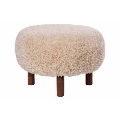 Tabouret Soft Creme 50x50xh33cm Bois   Cosy @ Home