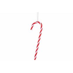 Hanger Candy Stick Rood Wit 4xh14cm Kuns Tstof 