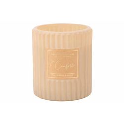 Cosy @ Home Bougie Parfum Relax And Unwind Beige 8x8 Xh9cm Verre 