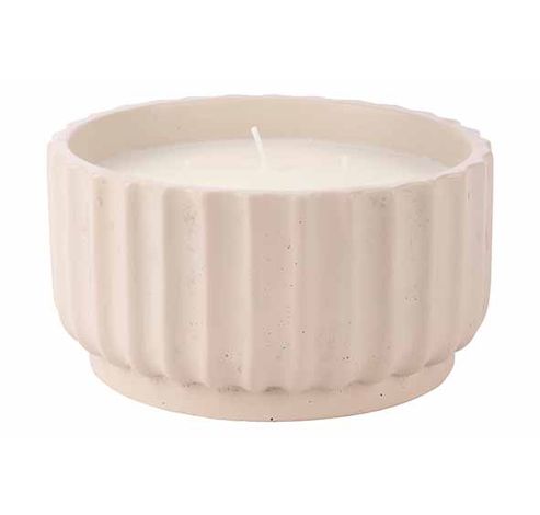 Bougie Parfum 3 Wicks Beige 14x14xh7,5cm  Ciment  Cosy @ Home