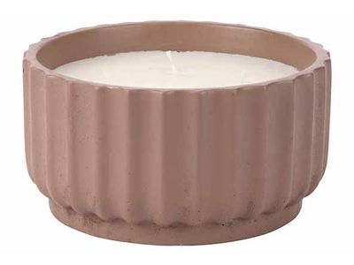 Bougie Parfum 3 Wicks Brun 14x14xh7,5cm Ciment