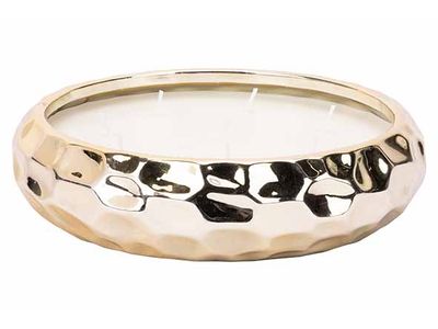 Geurkaars Soft Vanilla Goud 20x20xh4cm K Eramiek