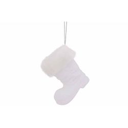 Cosy @ Home Hanger Boot Flocked Wit 8x4xh8cm Kunstst Of 